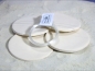 4x Ton Pflanzplatten rund weiß ca. 7cm mit Befestigung